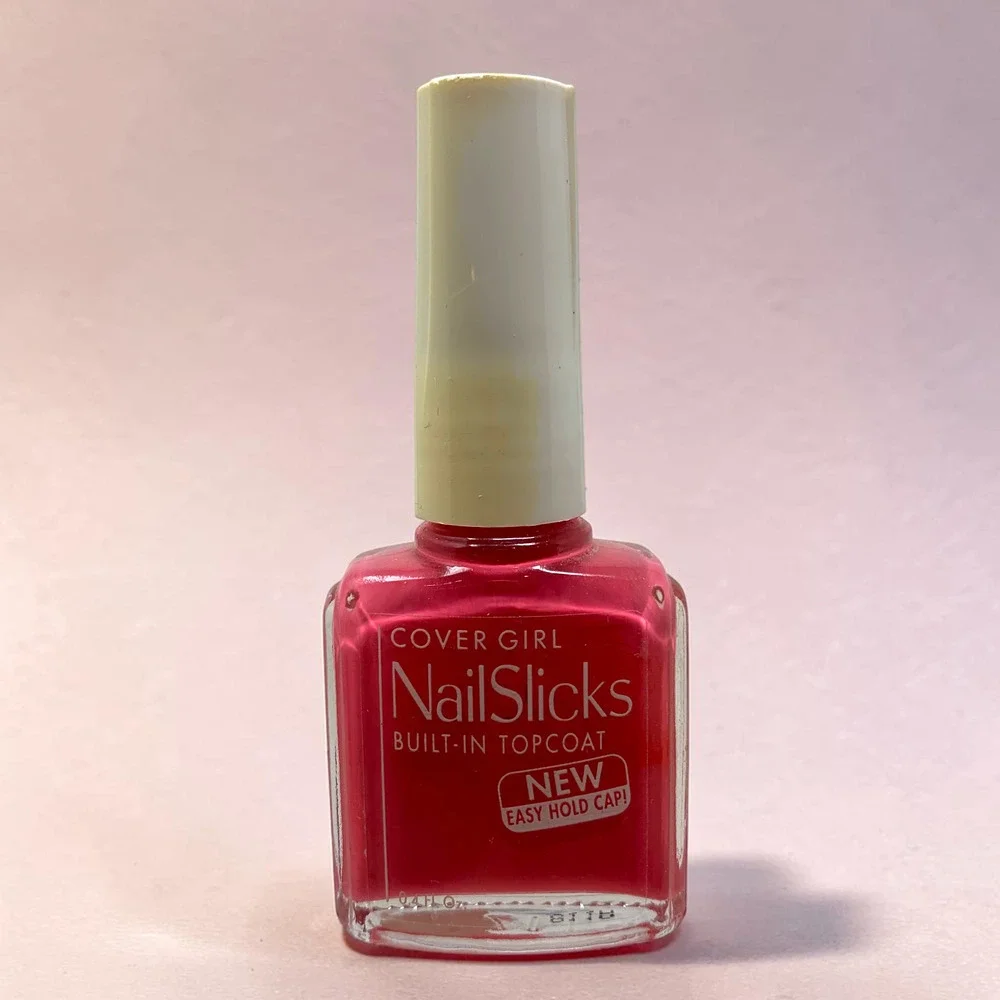 Vintage NOS Covergirl Nailslicks Caribbean Coral 15 Nail Polish Pink Creme New
